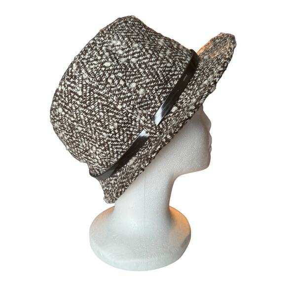 Banana Republic WOOL TWEED FEDORA with belt around the crown size M/L - Picture 6 of 12
